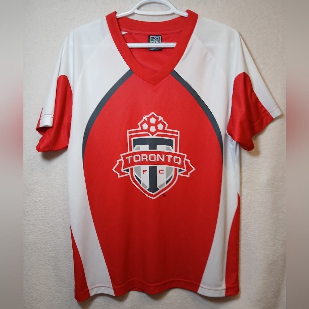 Men's MLS SOGO Toronto FC Jersey Red&White Athletic Shirt Workout Sz  L